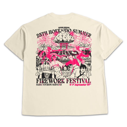 25th Hokkaido Summer Firework Festival Oversized T-Shirt
