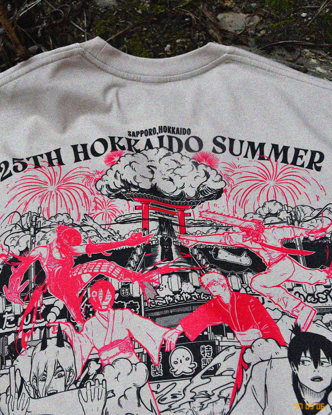 25th Hokkaido Summer Firework Festival Oversized T-Shirt