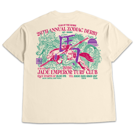 Jade Emperors 26th Annual Zodiac Derby Anytime Fitness Collab Oversized T-shirt